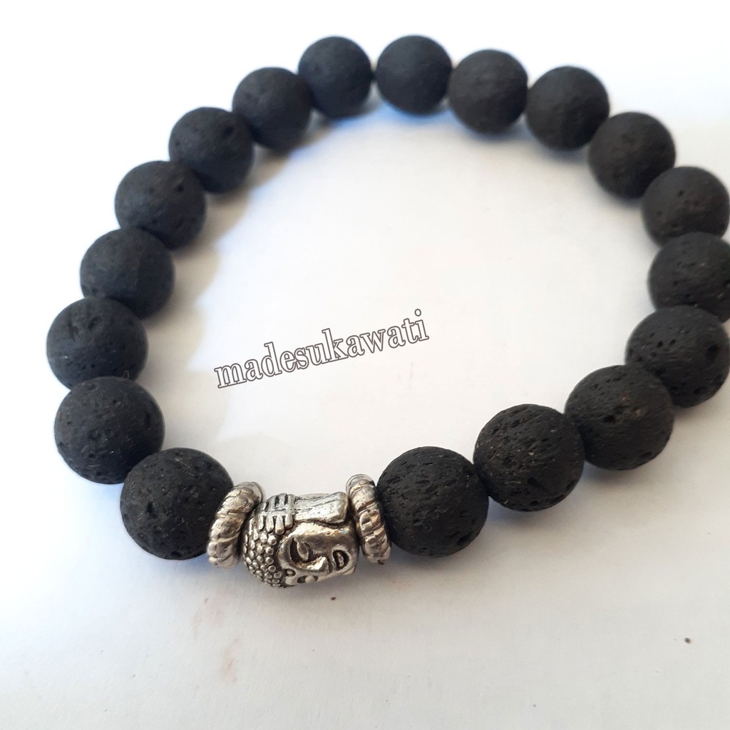 Gelang Batu lahar larva bracelet