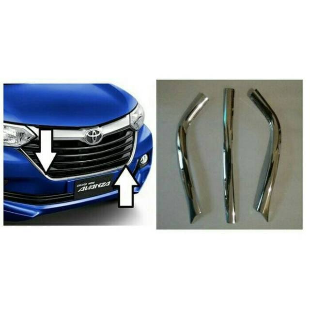 List grill bumper 3 pcs grand all new Avanza/ xenia chrome