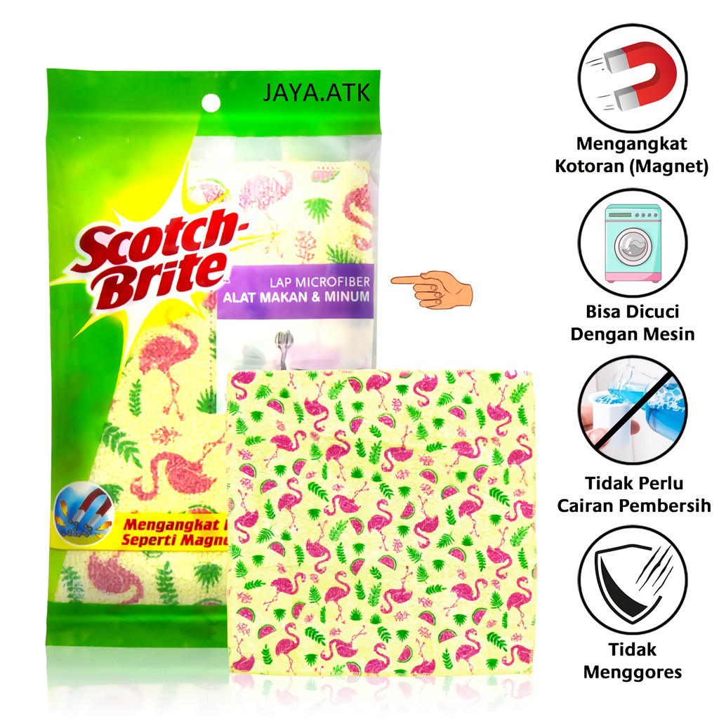 KAIN LAP MIKROFIBER 3M SCOTCH BRITE LAP ALAT MAKAN SERBAGUNA MICROFIBER CLOTH LAP TANGAN