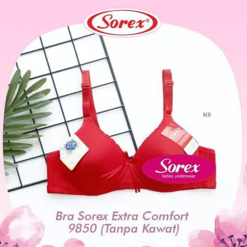 BH BRA EXTRA COMFORT PORI TANPA KAWAT DIJAMIN NYAMAN SOREX 9850 BEST SELLER