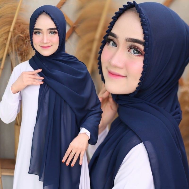 PASHMINA KCB PASMINA LIPIT HIJAB TALI JILBAB DIAMOND NON PET ANTEM SABYAN GROSIRR31