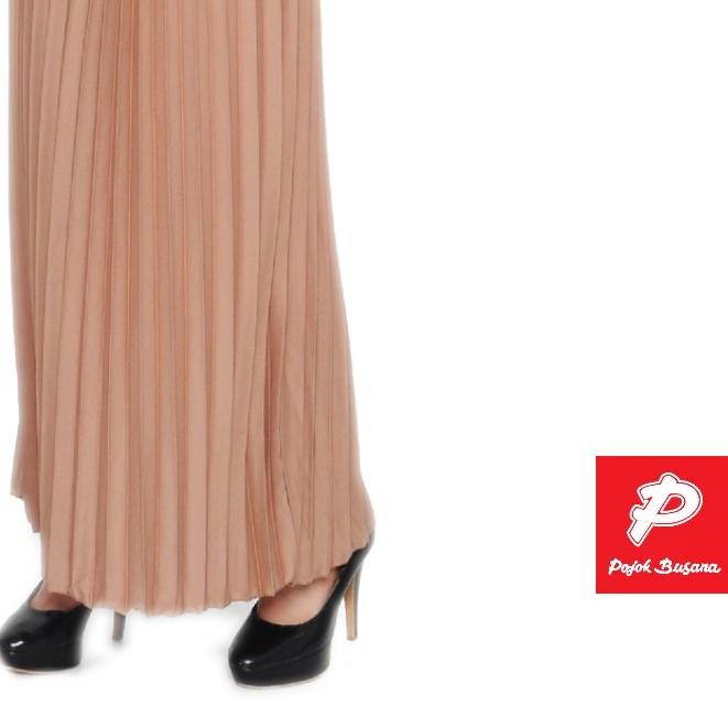 Pojok Busana Rok Panjang Wanita Plisket - Ladies Pleated Skirt - Bawahan Wanita - Rok Fashion Muslim