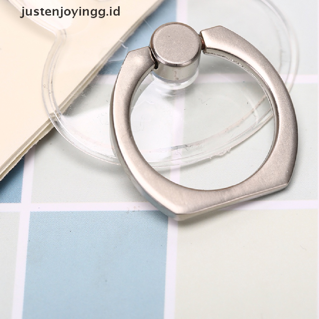 // justenjoyingg.id // 1pc cute transparent phone finger grip rotating ring stand holder accessories ~