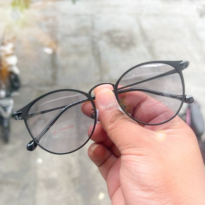 KACAMATA PHOTOCROMIC 1326 WANITA PRIA TERBARU FRAME TITANIUM KOREAN STYLE UNTUK CEWEK DAN COWOK - SPRING STYLE