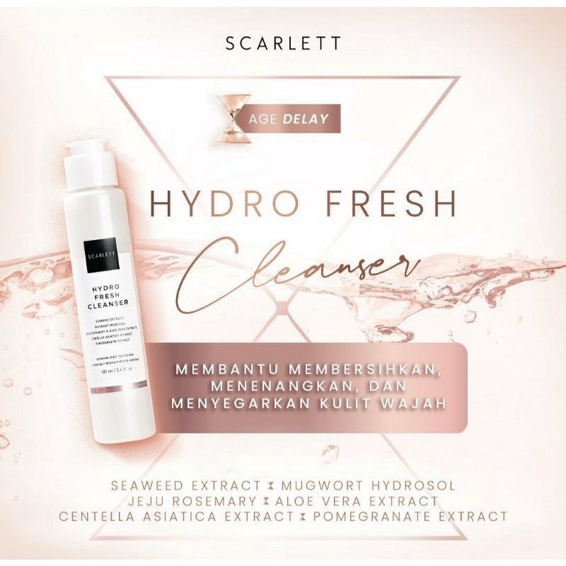 Scarlett Whitening Age Delay Series | Anti Aging Treatment | Fresh Cleanser Essence Toner Moisturizer Eye Serum Face Serum BPOM