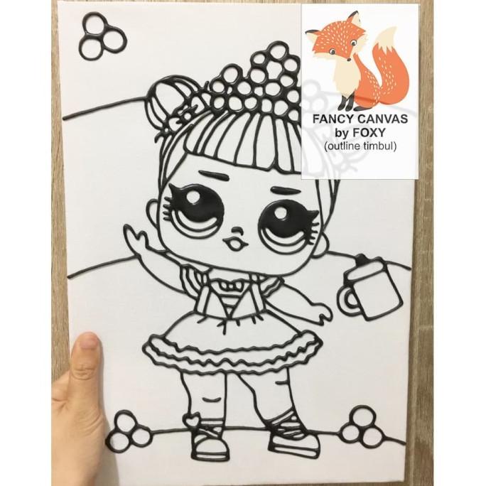

kanvas lukis anak gambar LOL surprise doll