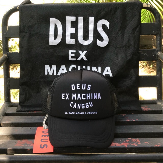 Topi Trucker Deus Ex Machina Black 100% Original Resmi