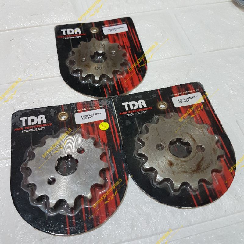 GEAR GIR DEPAN TDR SILVER SUPRA KHARISMA ( KARISMA ) 420 13T 14T 15T ORIGINAL