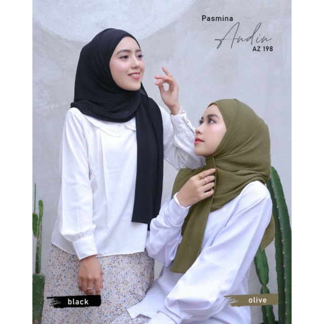 BIG SALE pasmina Andin Original Produk Azamka | Pasmina Plisket | Pasmina Azamka