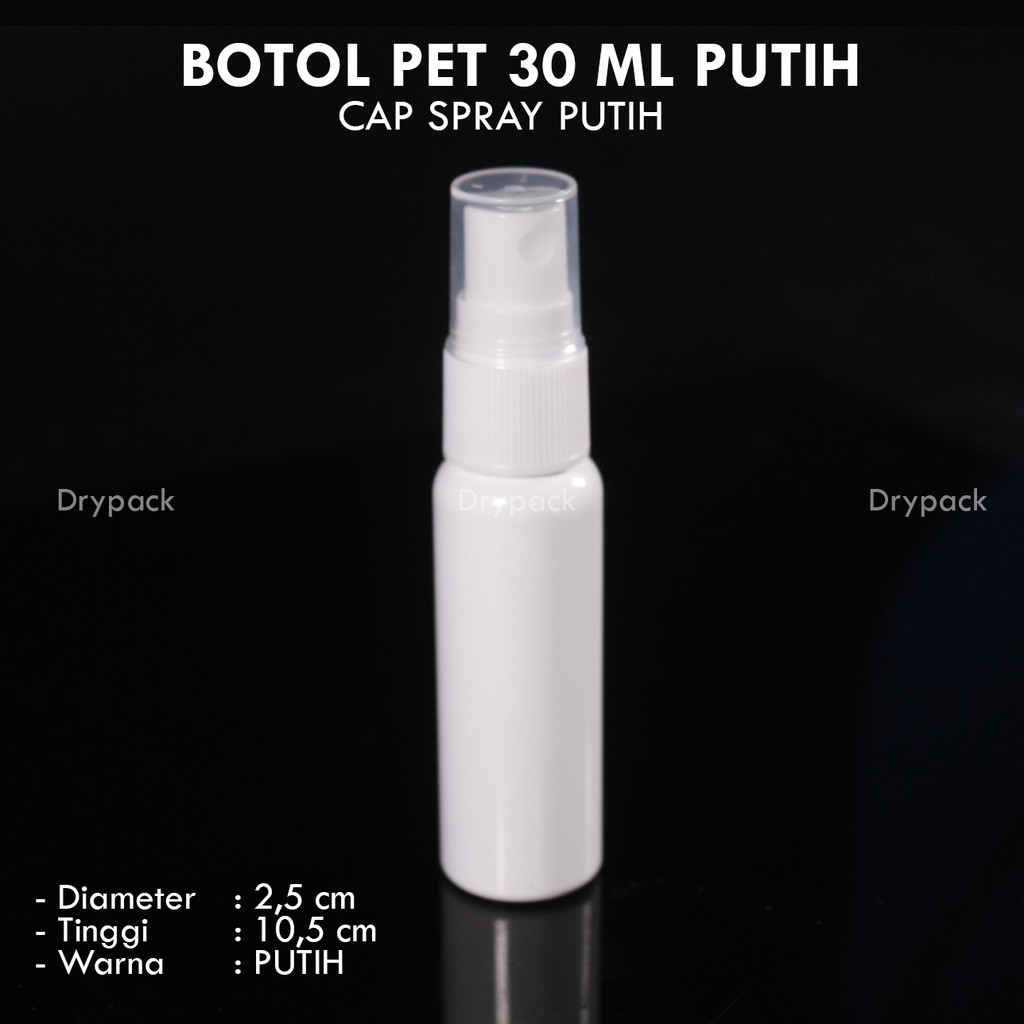 Botol PET 30 ML Putih Spray