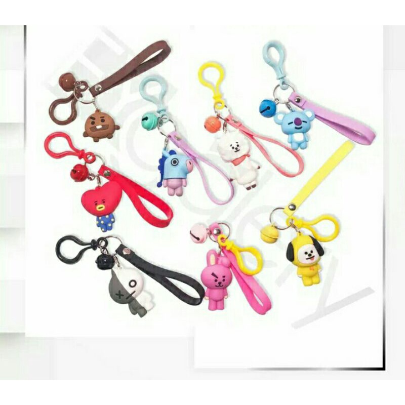 Gantungan Kunci/Tas BT21 KPOP Boneka Cute BTS Keychain