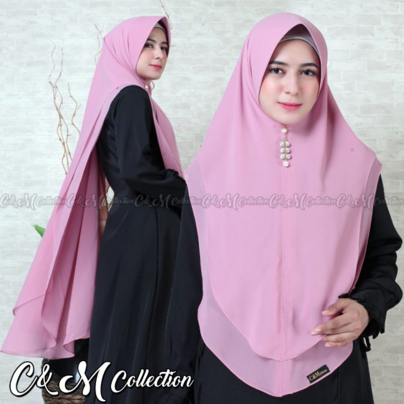khimar aisha/hijab ceruty oval jumbo/kerudung ceruty babydoll/Khimar pet antem/Khimar ceruty jumbo 2