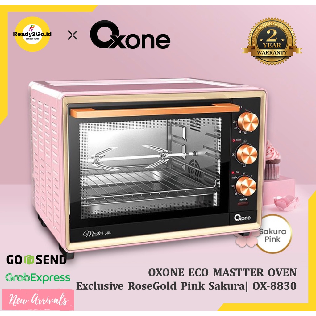 OXONE MASTER OVEN 30L OX-8830 Sakura Pink | Pemanggang kue & BBQ OX8830