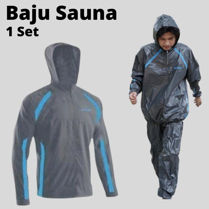 Baju Jaket Sauna Pria Wanita Jumbo Baju Pakaian Fitness Olahraga Lari
