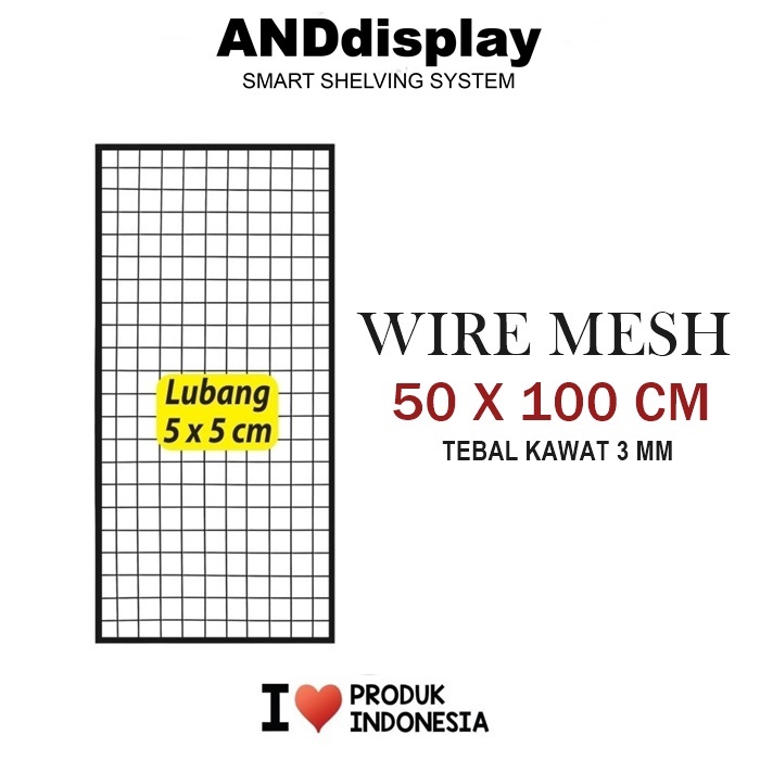 WIRE GRID MESH 50 X 100 CM - KAWAT JARING KOTAK - RAM DINDING BINGKAI