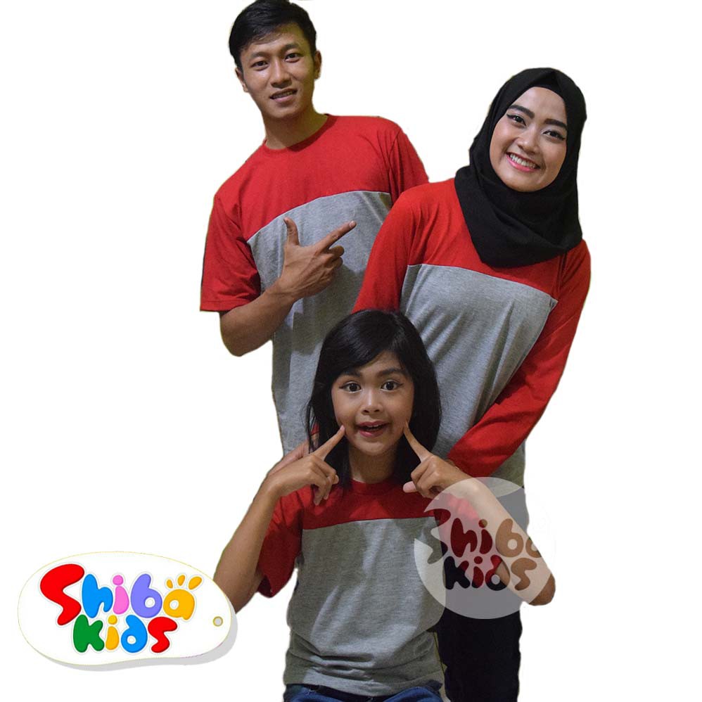 Kaos oblong polos couple familly   / Seragaman pasangan / samaan ayah ibu anak