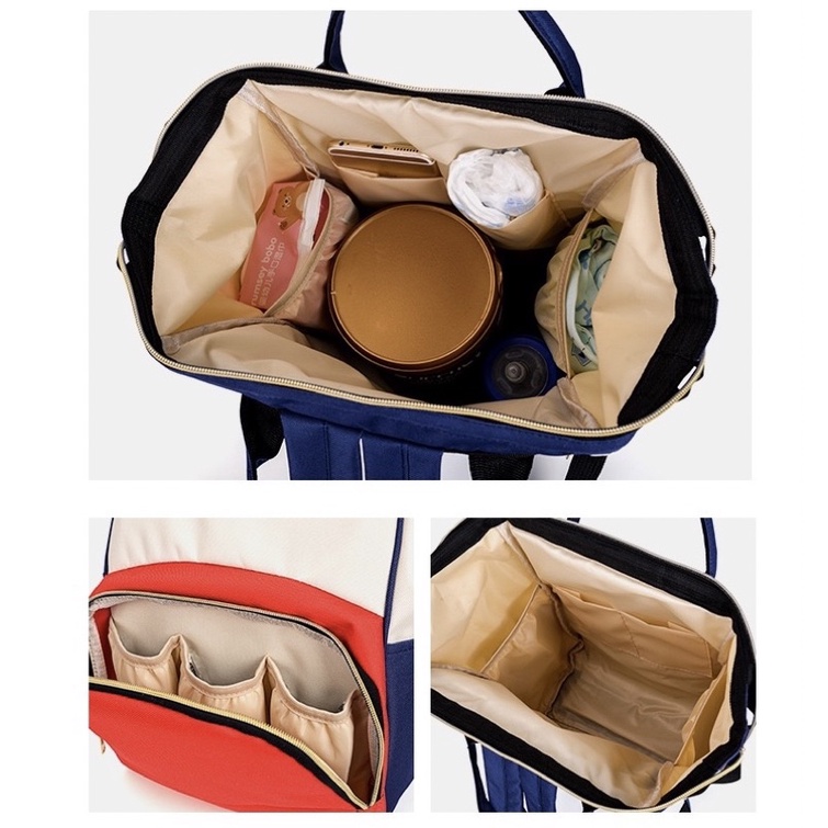 TAS BAYI 6006 - Tas Perlengkapan Bayi LTS POLOS Diaper Bag Tas Popok Travelling Ransel Backpack - H1
