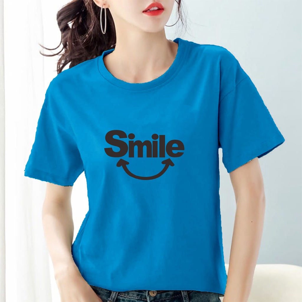 Kaos Wanita SMILE / Baju Wanita SMILE / Atasan Wanita / Tshirt Wanita Tumblr Tee JV