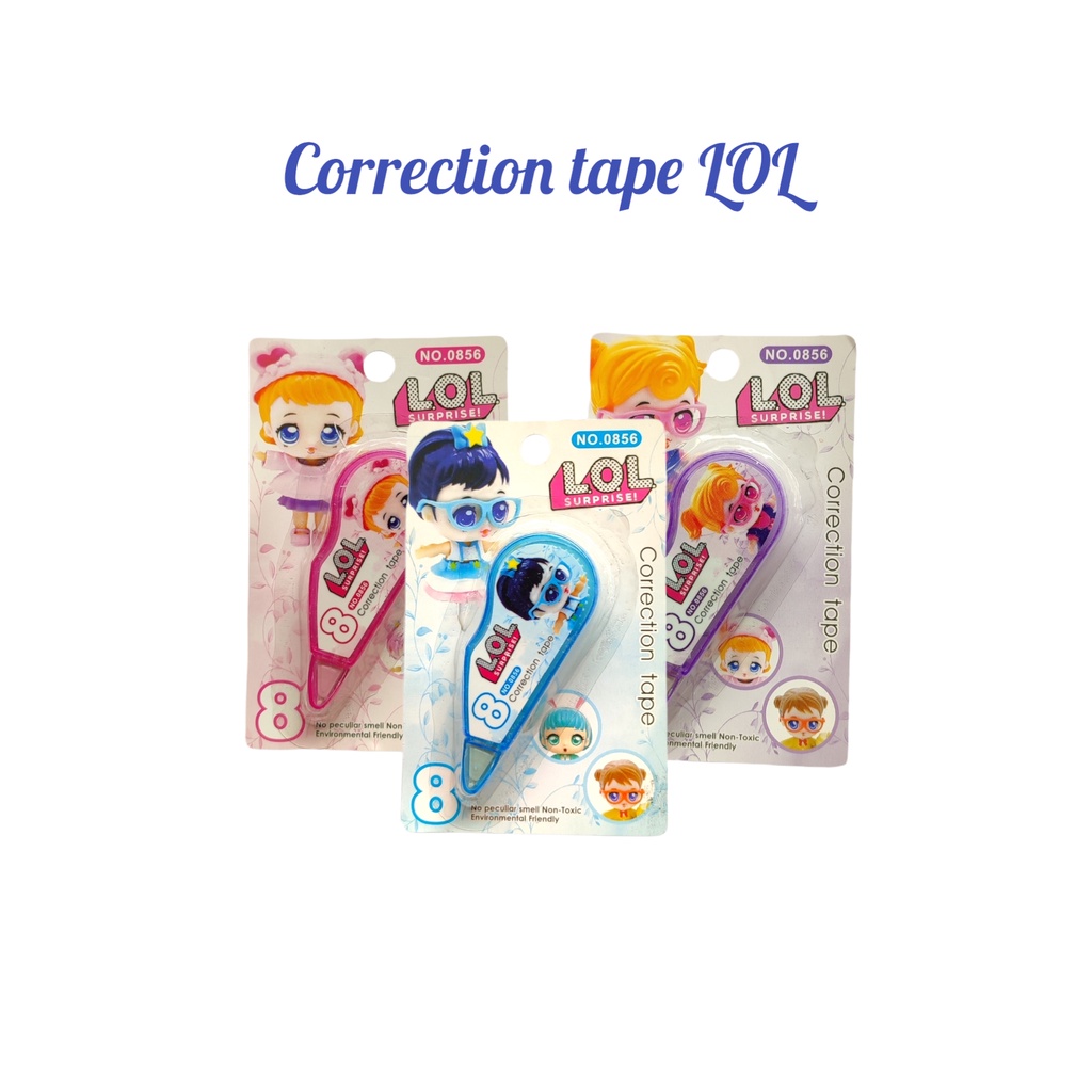 

Correction Tape Impor LOL Tebal Tip (5 mm x 3 meter) Motif Girls Doll Tip-ex Kertas #0856 – Jual Satuan SHABG