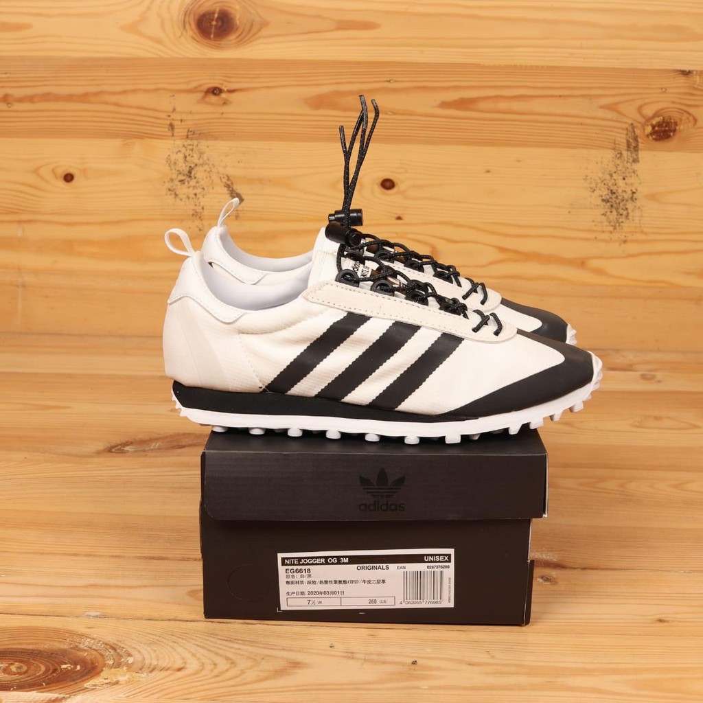 Sepatu Running Adidas Nite Jogger OG 3M White Black Pria