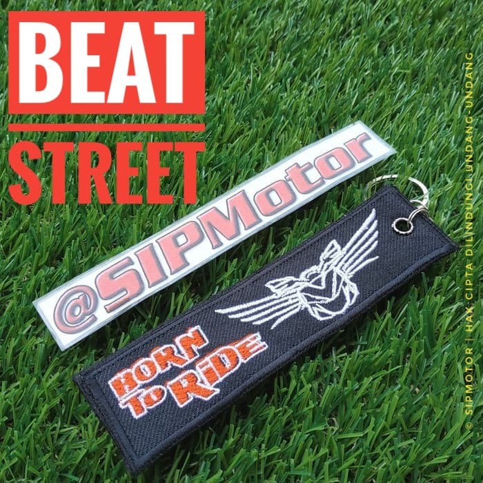 Gantungan Kunci Motor Honda Beat Street Keytag Keychain Bordir