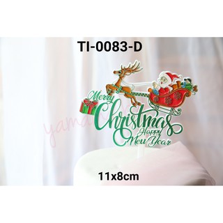 Image of thu nhỏ GR-TI-0083 Cake topper tulisan merry christmas happy new year natal #4