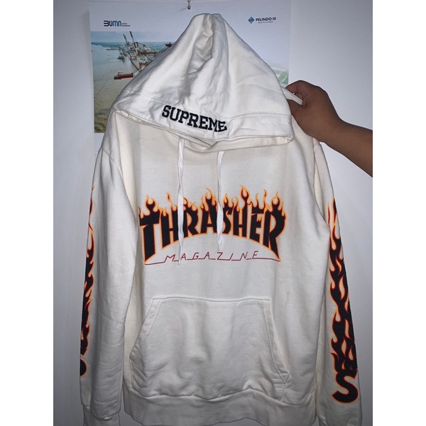 Hoodie thrasher x supreme