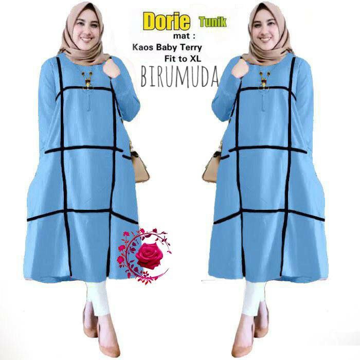 TUNIK DORIE FASHION WANITA / PAKAIAN WANITA TERBARU / DRESS TUNIK OVERSIZE