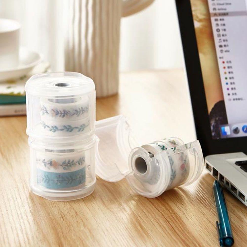 Lanfy Dispenser Selotip Mini Bahan Plastik Transparan