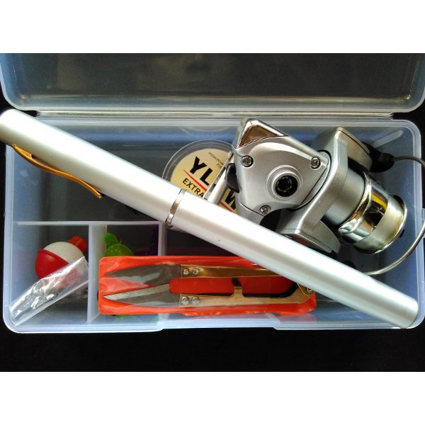 Set Joran Pancing Pena Mini Portable Fishing Rod Pen 1 4m Plus Mini Fishing Reel Spinning Xm100 Di Lapak Riyadstore Bukalapak