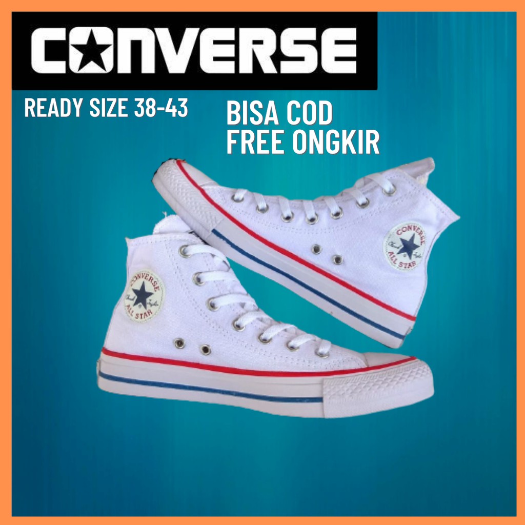 Sepatu Converse Allstar High Klasik Pria Wanita Converse Putih Tinggi Cowok Cewek 70S Original 100%