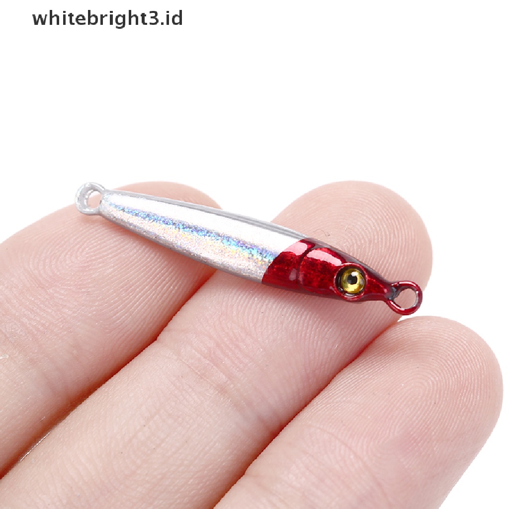 {whitebright3.id} 3g Fishing Hard Bait Lead Fish Lure Casting Spoon Metal Jig Spinner Accessory ,