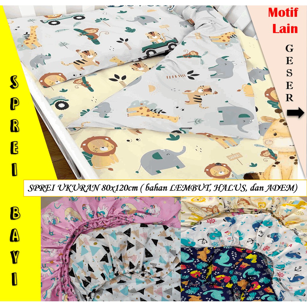 Sprei Kasur Bayi Katun Premium Adem Karet Keliling Bisa Custom Kualitas No 1 Shopee