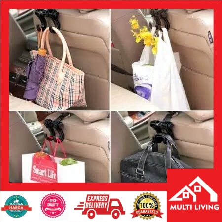 HANGER JOK MOBIL GANTUNGAN BELANJA MOBIL Car Hanger 2 Hook