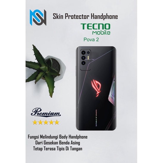 Isi 2pcs Garskin Hp Tecno Pova 2 Motif rog - Free Custom Motif