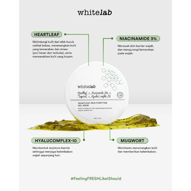 Whitelab Heartleaf Skin Purifying Gel Mask 60gr