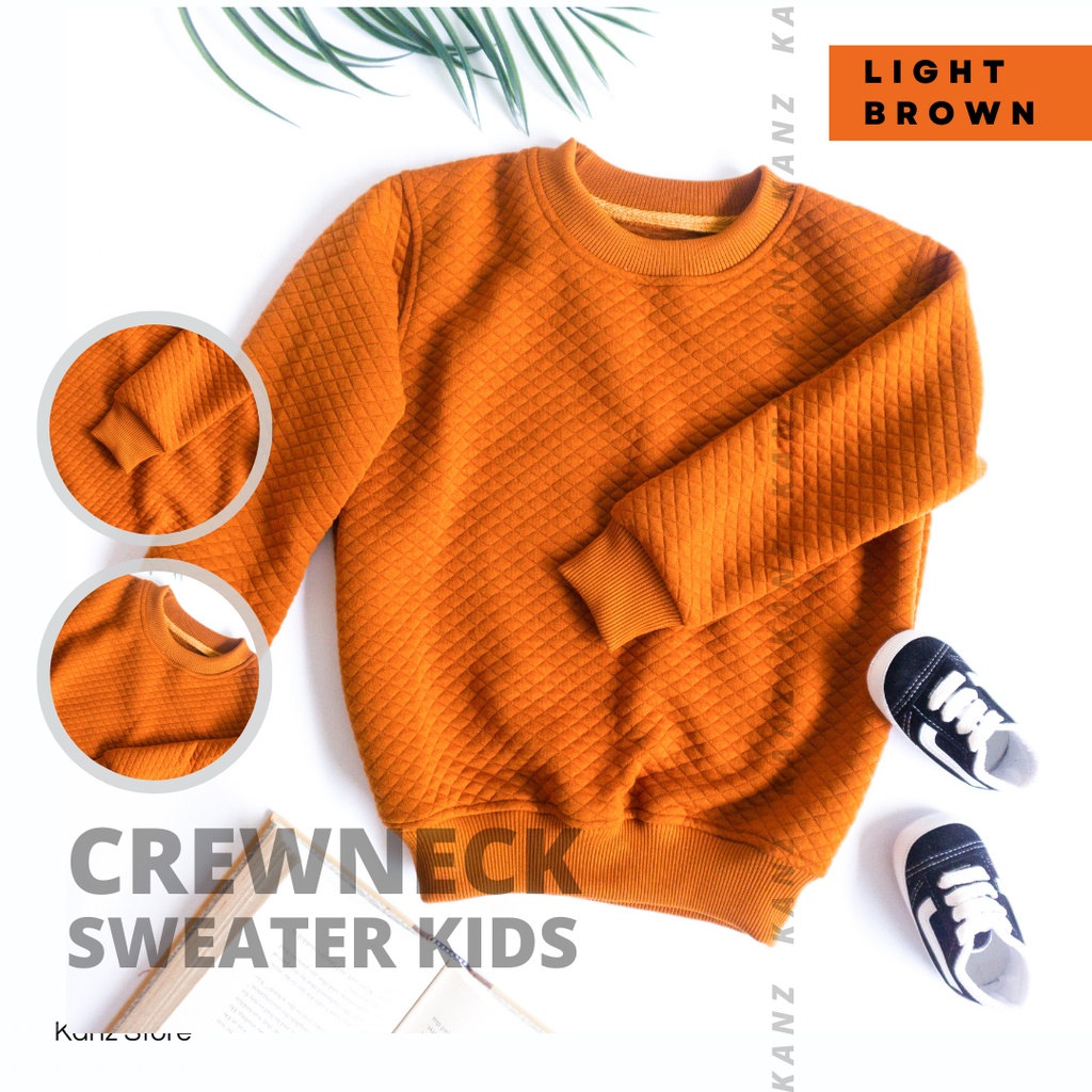 Crewneck Sweater | Sweater Bayi / Anak Usia 3 bulan - 8 tahun | Basic Polos Knitt pakaian anak unisex