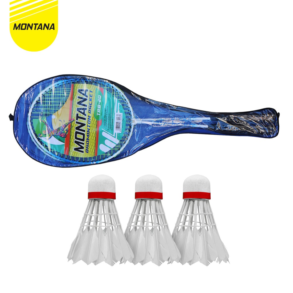 

Montana Badminton Racket Set!!! 1Set TRB-2D + 3Pcs Shuttlecock