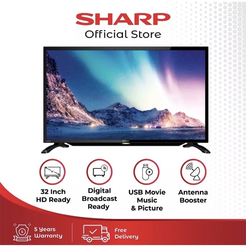 SHARP LED TV 32 Inch HD Digital - 2T-C32DD1i