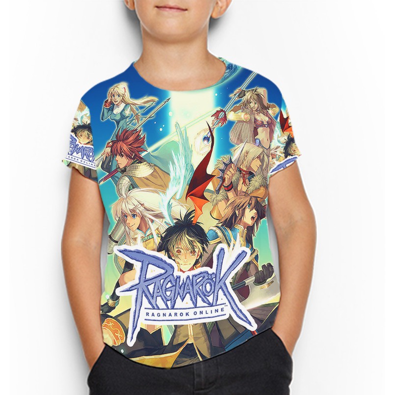Ragnarok Online Tshirt Fullprint Bahan Polyester Jersey Casual Kaos Anak Umur 3 s/d 10 Tahun