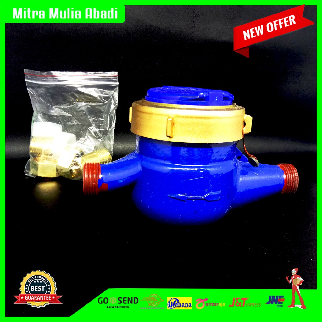 Meteran Air Miami Water Meter 1/2&quot; Body Besi