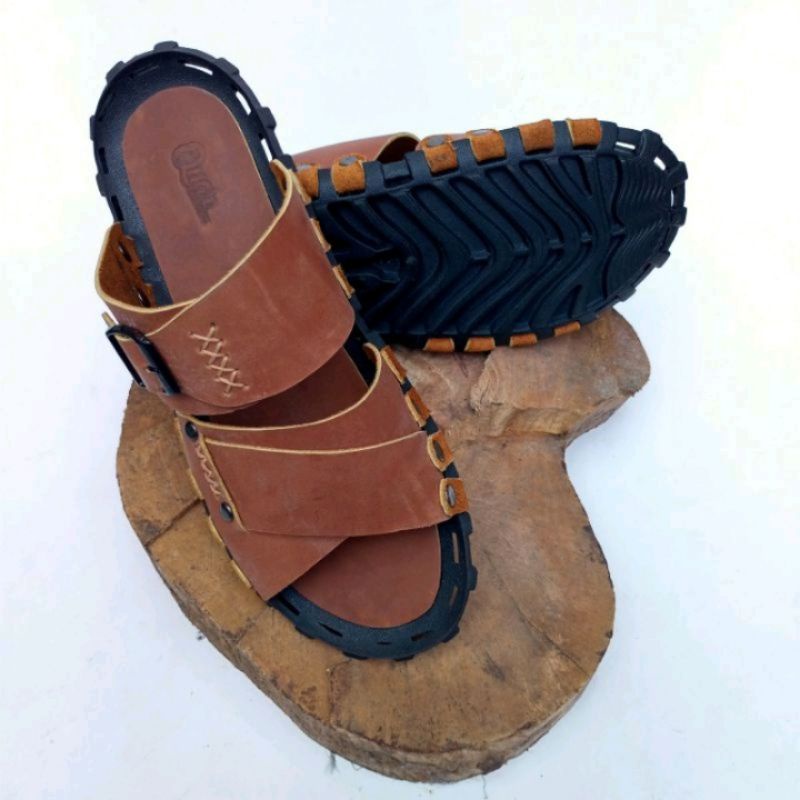 BISA COD!!! SANDAL CASUAL PRIA KULIT ASLI 100% SANDAL PRIA KULIT ASLI