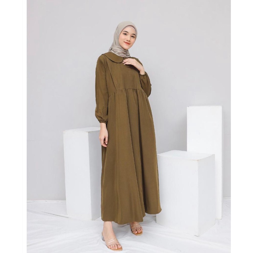 BEFAST - ZEC OOTD Wanita Dress casual YUMIKA / Arave Maxi Dress / Dress Kekinian Wanita / Dress Polos Keluaran Terbaru / Dress Casual / Dress Jumbo / Dress Formal / Dress Muslimah / Dress Lengan Panjang