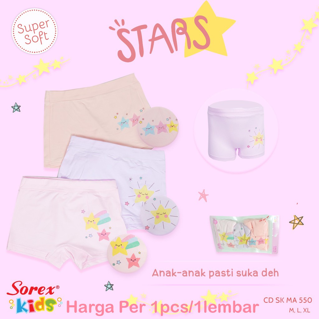 CD Celana Dalam Anak Perempuan SOREX SK MA-NA Series Original 100% SRCDA10