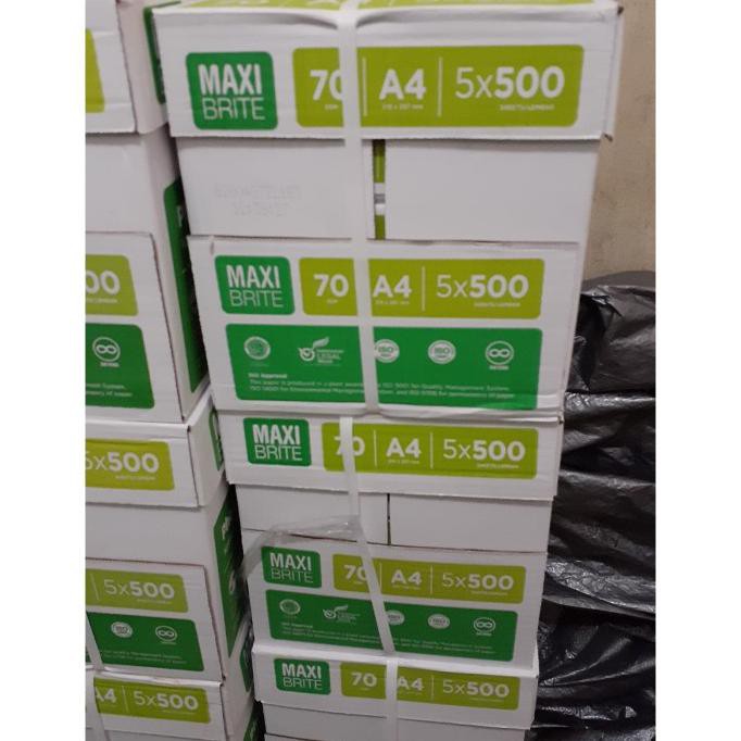 

Kertas Hvs Maxi Brite A4 70 Gram (1 Dus)- Khusus Gojek /Grab Anijejestore
