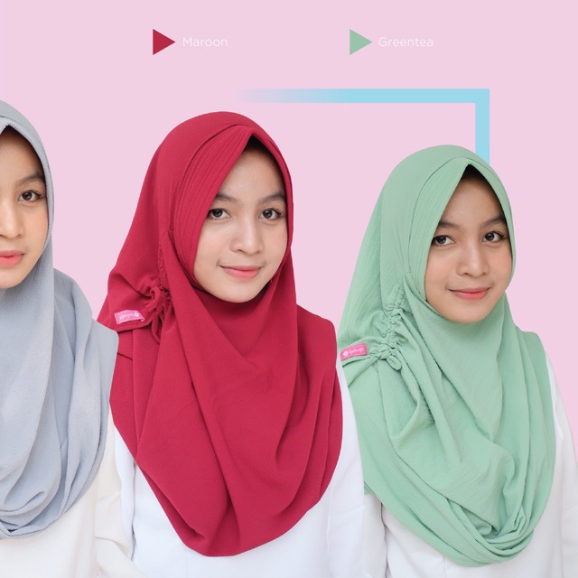 Pasmina Instan safana 2 muka (bahan buble)