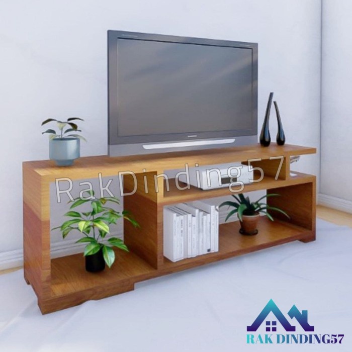 Rak Tv - Rak Tv Minimalis Meja Tv Bufet Lemari Rak Susun Buku Bunga Rak Kayu