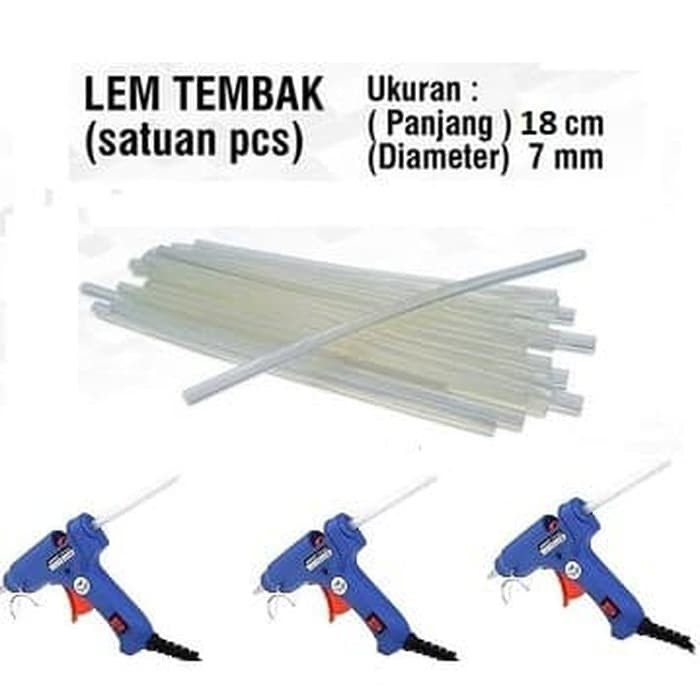 Isi Refill Lem Tembak Glue Gun 18 Cm Kecil Bakar Lem Lilin Putih