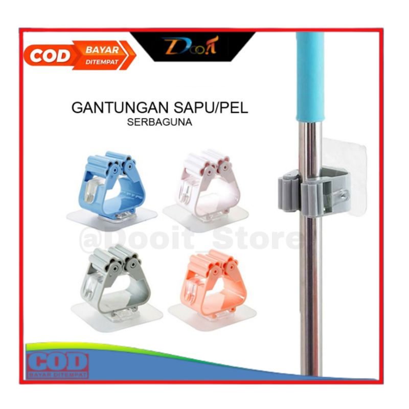 Gantungan Hook Sapu Dan Pel Serba guna - Mop Clip Holder Sapu Gantungan Gagang Sapu Dan Pel