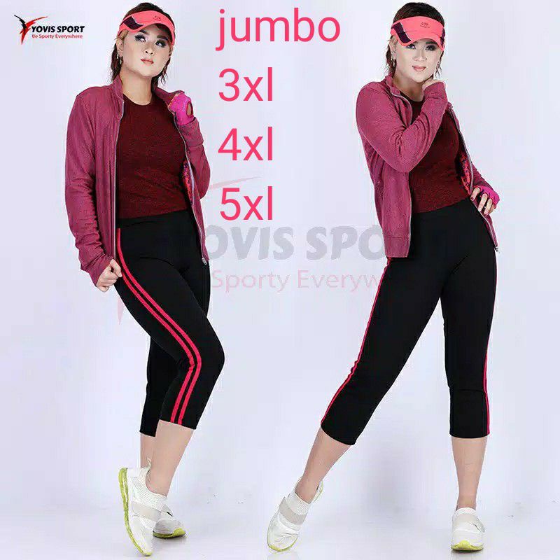 celana senam wanita jumbo pendek 7 8 celana olahraga wanita jumbo pendek 3/4 olahraga zumba aerobik 